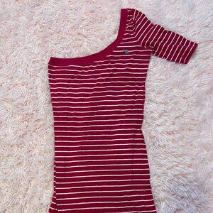 Abercrombie and Fitch One Shoulder Striped Dress